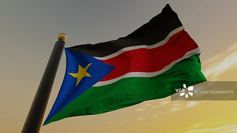 南苏丹国旗图片素材