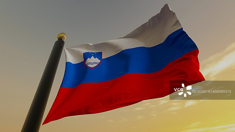 斯洛文尼亚国旗图片素材