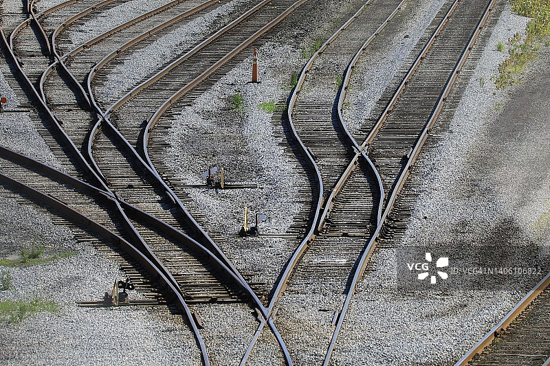 铁路编组站的轨道图片素材