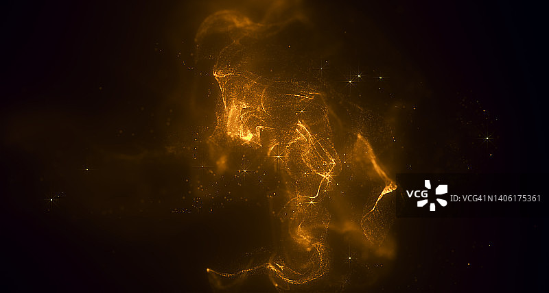 模糊发光的金色粒子图片素材