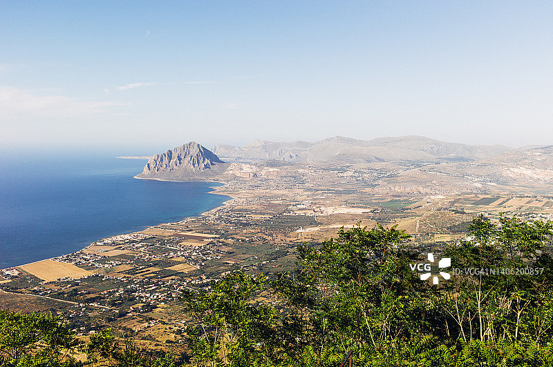 西西里岛海岸的鸟瞰图图片素材