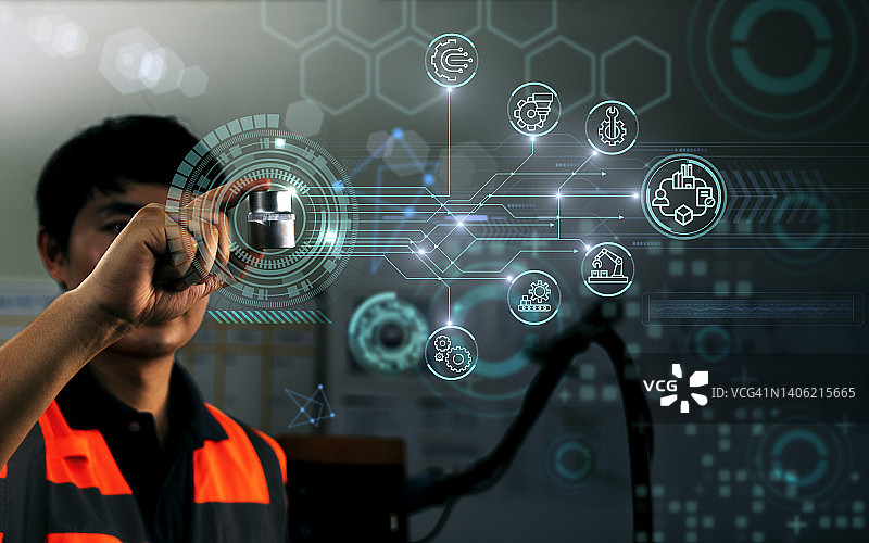 现代技术控制的工业车床图片素材