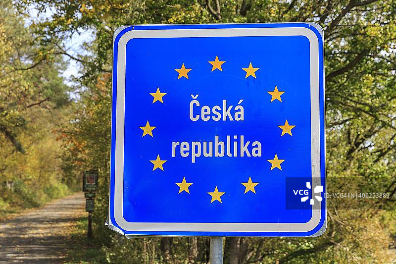 捷克共和国边境标志图片素材