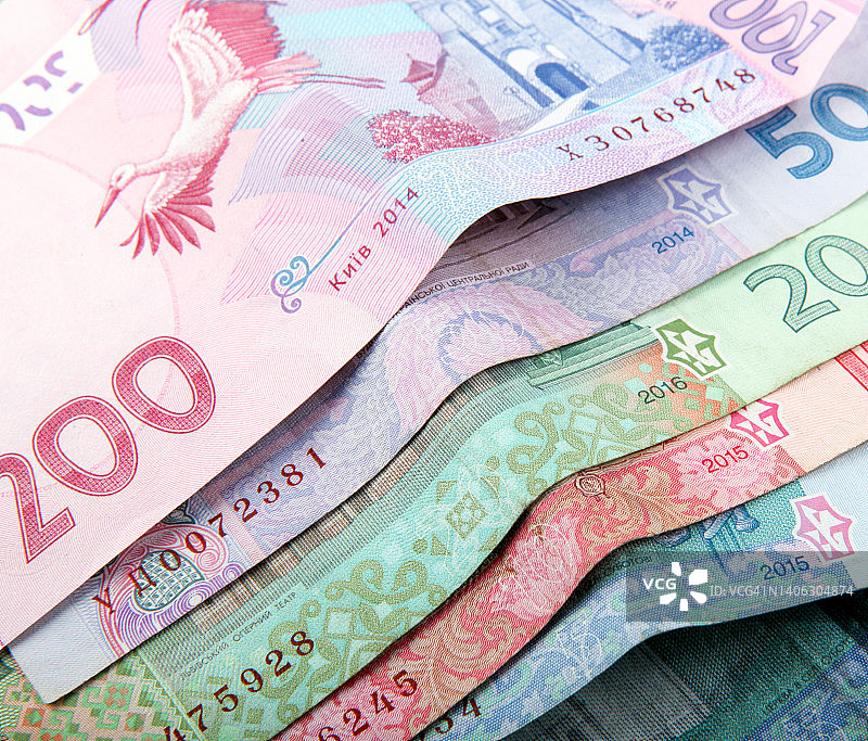 乌克兰格里夫纳纸币图片素材