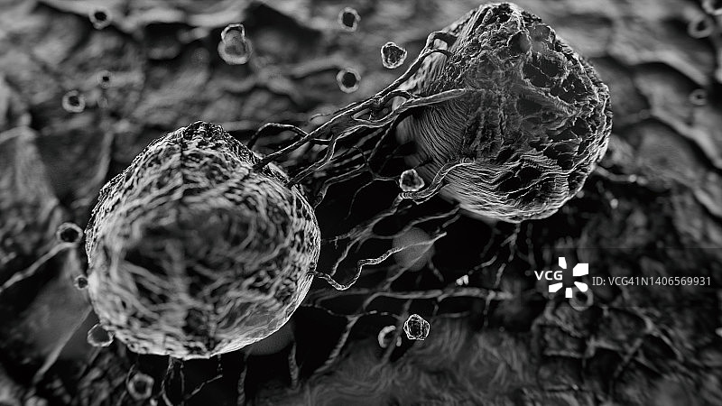 恶性癌细胞图片素材