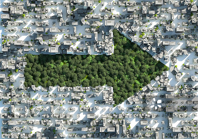 绿色城市箭头标志图片素材