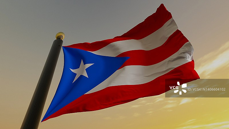 波多黎各旗帜图片素材