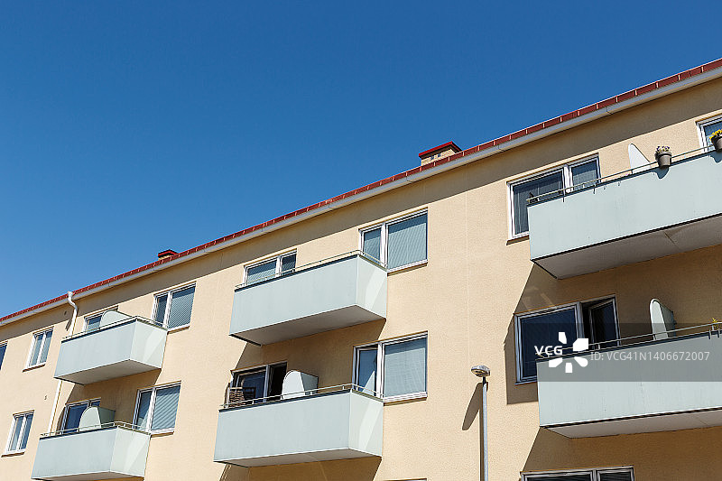 公寓楼的外墙图片素材