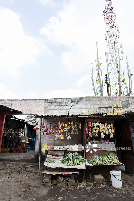 乡村市场蔬菜摊位图片素材