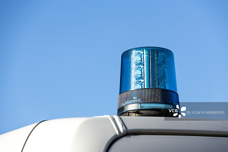 德国警车上的警灯图片素材