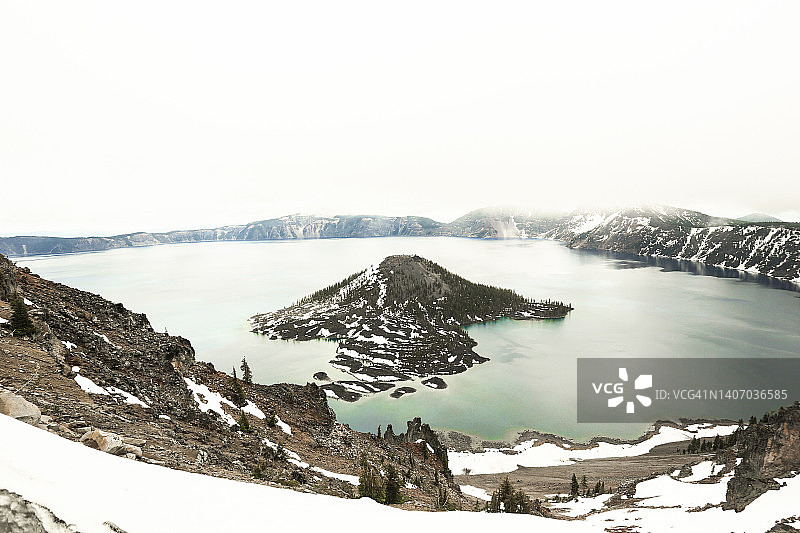 火山口湖,俄勒冈州图片素材