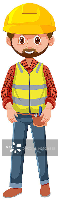 戴安全帽的工头图片素材