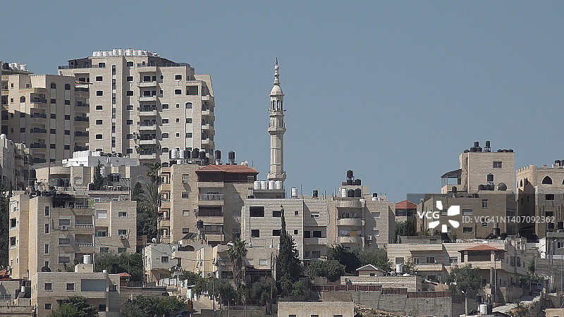约旦河西岸的巴勒斯坦城镇图片素材