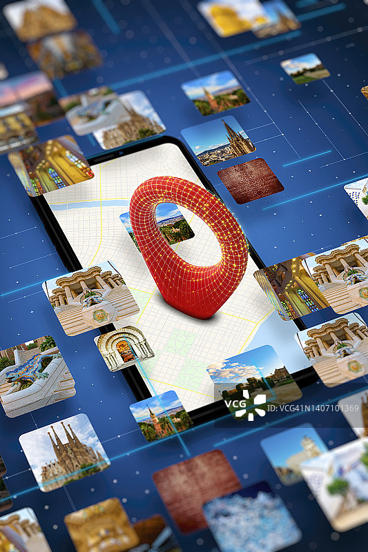 手机上的照片定位点图片素材