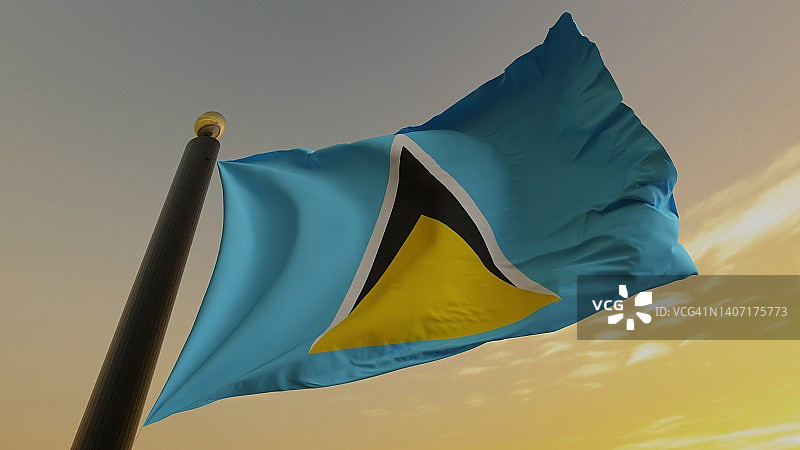 圣卢西亚国旗图片素材