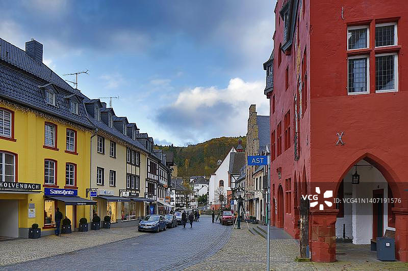 德国北莱茵-威斯特法伦州Euskirchen县Bad Muenstereifel图片素材