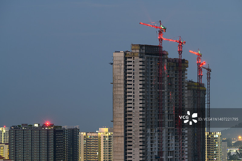 施工中的高层建筑图片素材