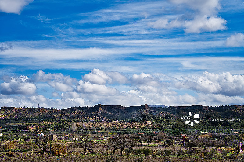 瓜迪克斯周边的荒地 - 西班牙安达卢西亚图片素材