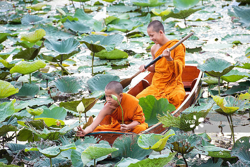 泰国的年轻僧侣图片素材