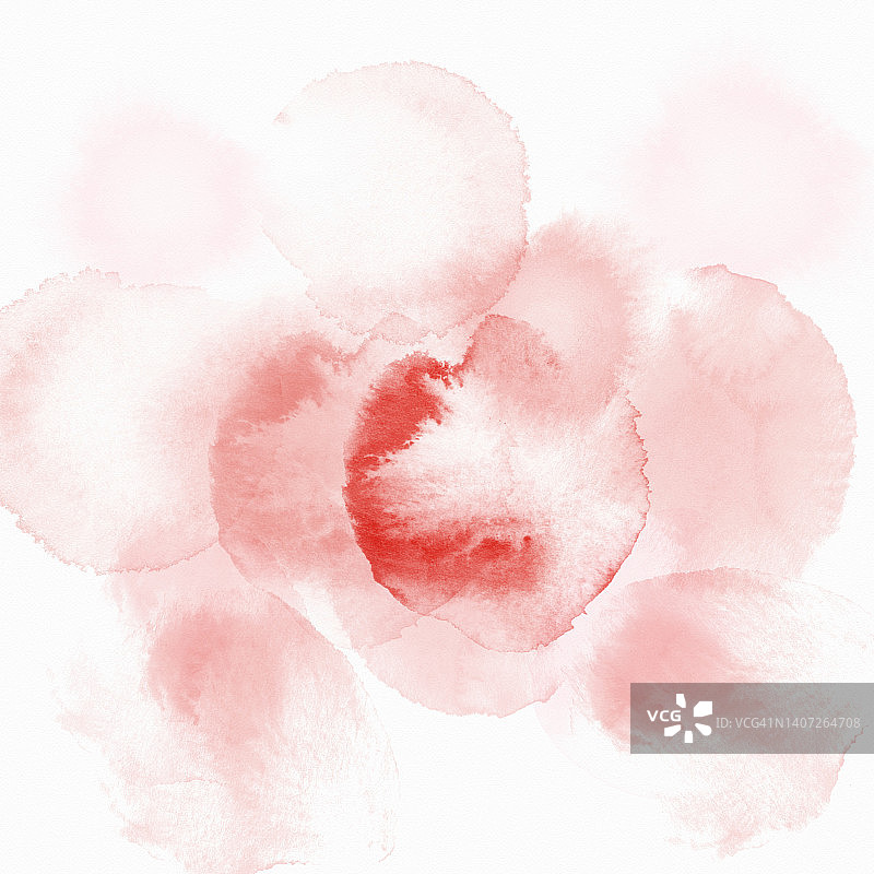 白色纸上的红色水彩污渍图片素材