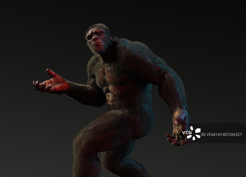 大脚怪插画图片素材