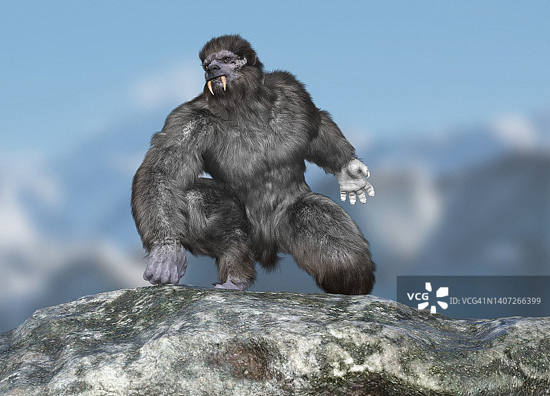 大脚怪插画图片素材