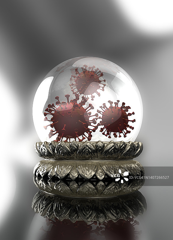 预测新冠疫情的未来（概念插图）图片素材