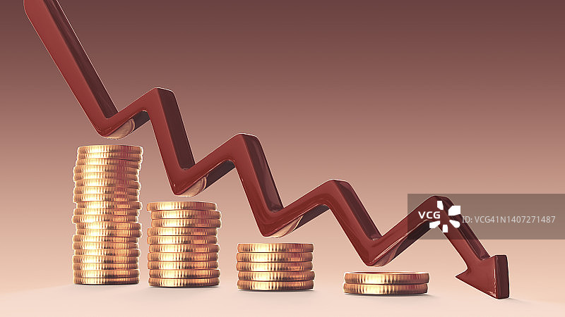 下降趋势图图片素材