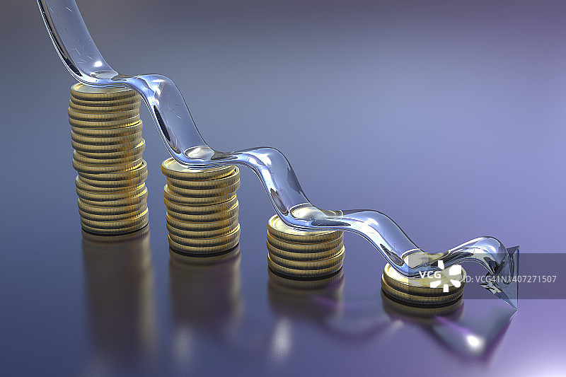 下降趋势图图片素材