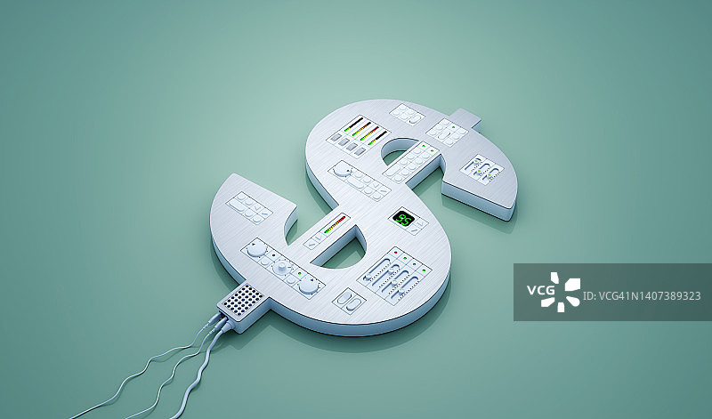 美元符号形状控制面板图片素材