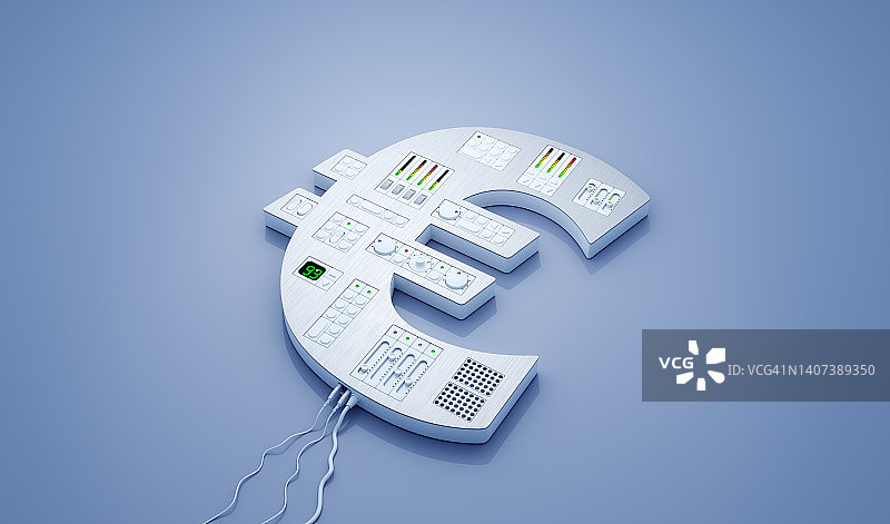 欧元符号形状控制面板图片素材