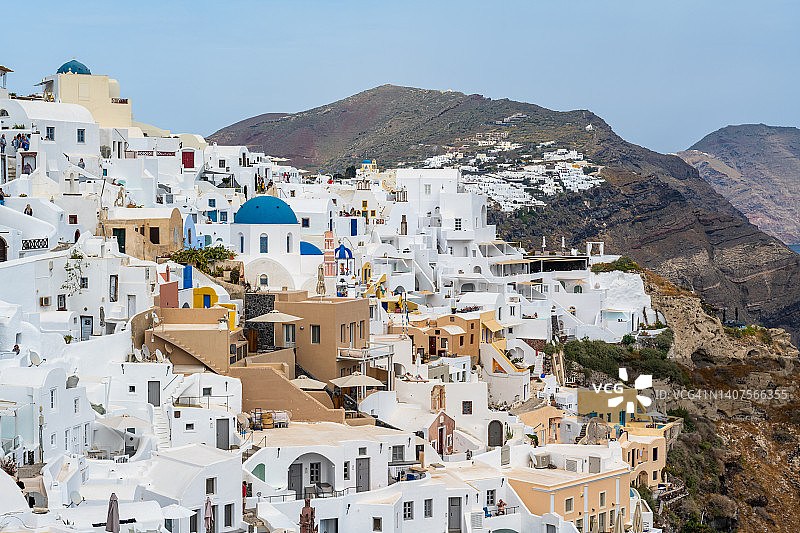 希腊村庄海景风光图片素材