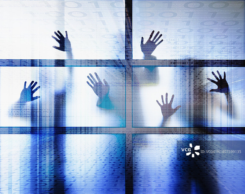 困在科技中图片素材