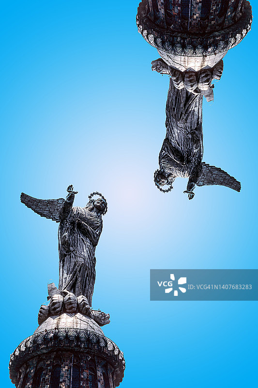 厄瓜多尔，面包山上基多圣母图片素材