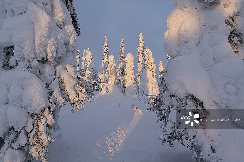 芬兰拉普兰的冰雕图片素材