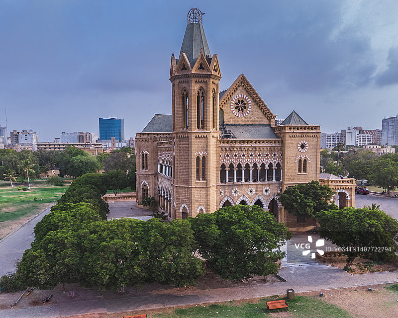 卡拉奇著名地标弗雷尔厅的无人机照片图片素材