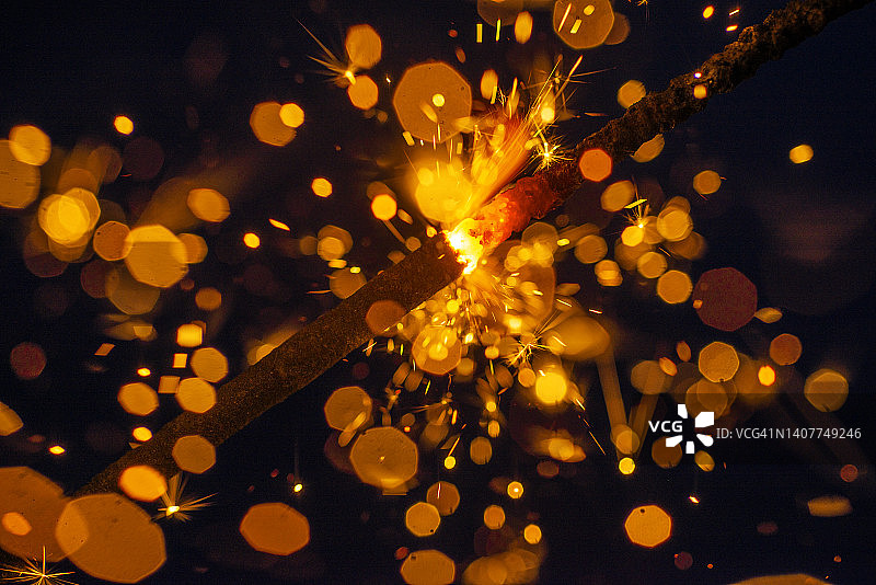 特写烟花棒图片素材