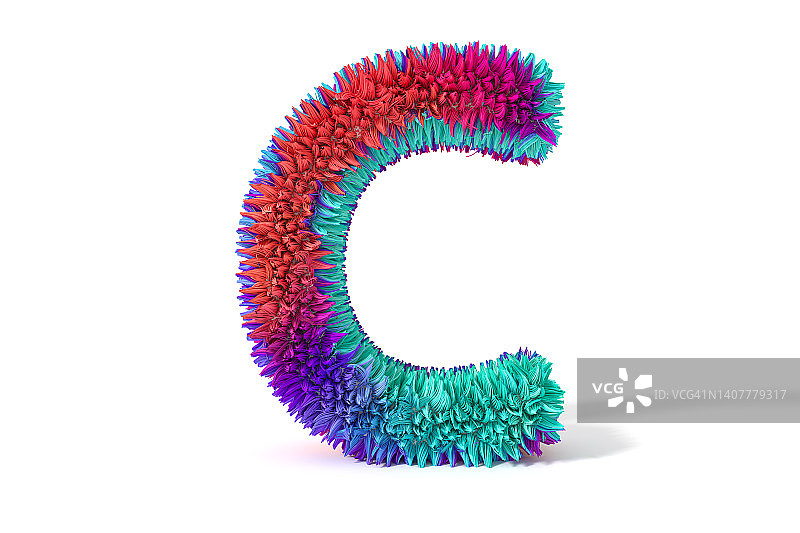 3D渲染字母C图片素材