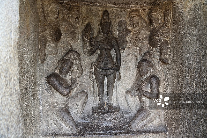 南印度寺庙中的女神像图片素材