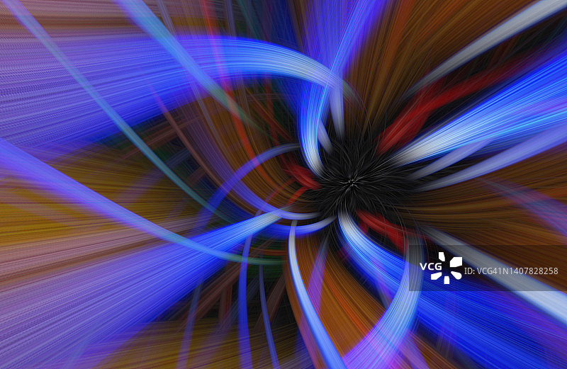 蓝色椭圆光轨抽象背景图片素材