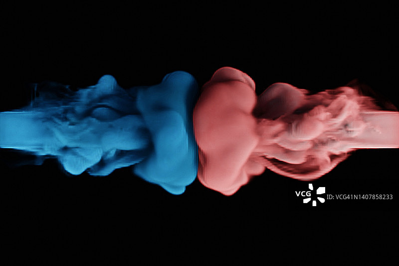 黑色背景上彩色烟雾的抽象数字生成图像图片素材