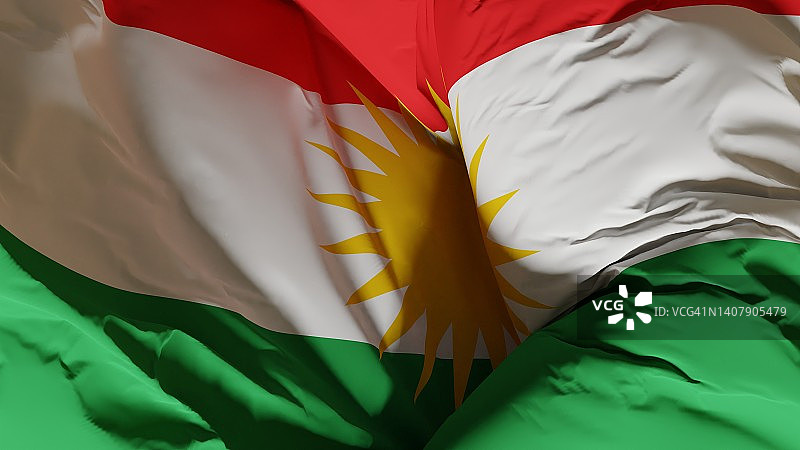 库尔德斯坦旗帜图片素材