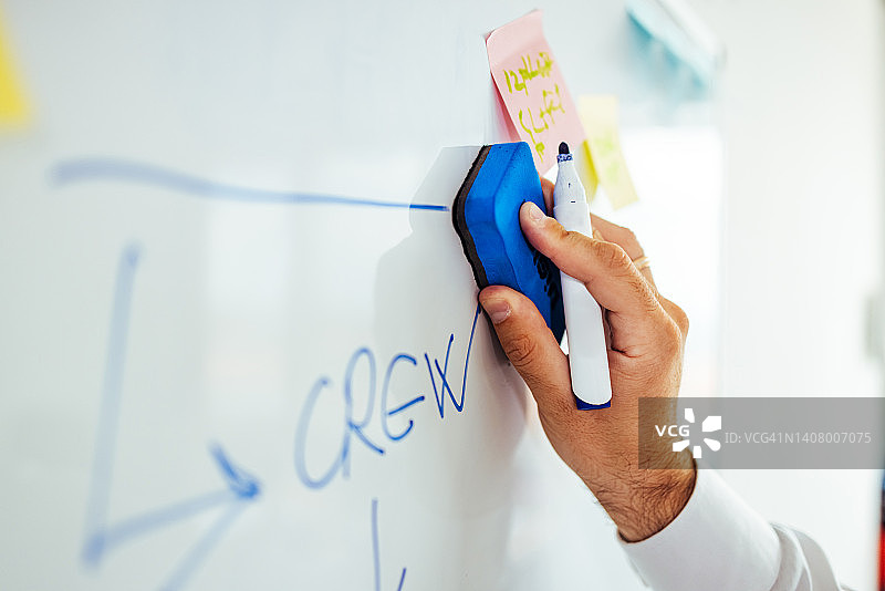 手持白板擦图片素材