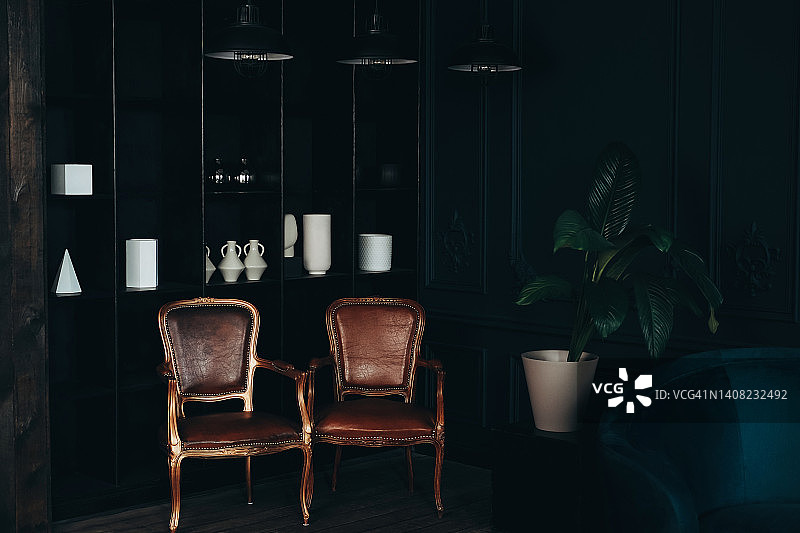 优雅的复古会议室图片素材