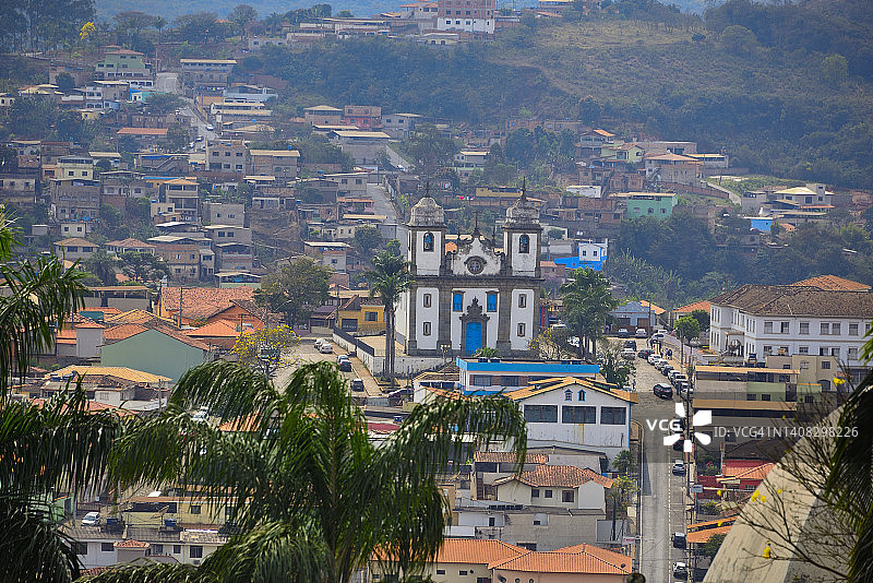 巴西米纳斯吉拉斯州孔孔哈斯市的巴西殖民建筑历史名城图片素材