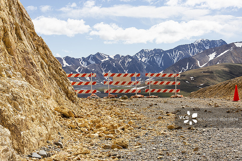 德纳利国家公园的山体滑坡图片素材
