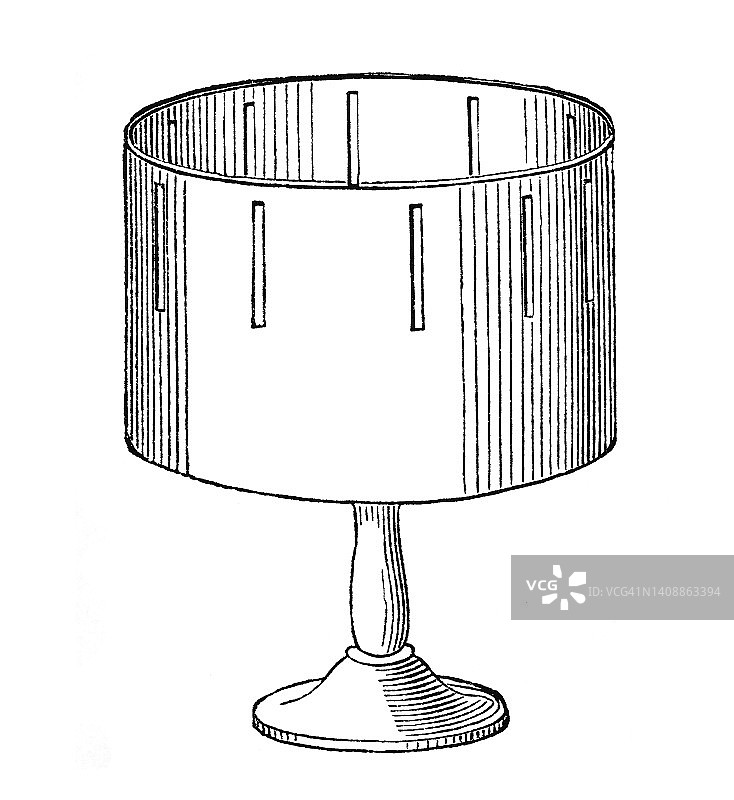 频闪灯的古老雕刻插图图片素材