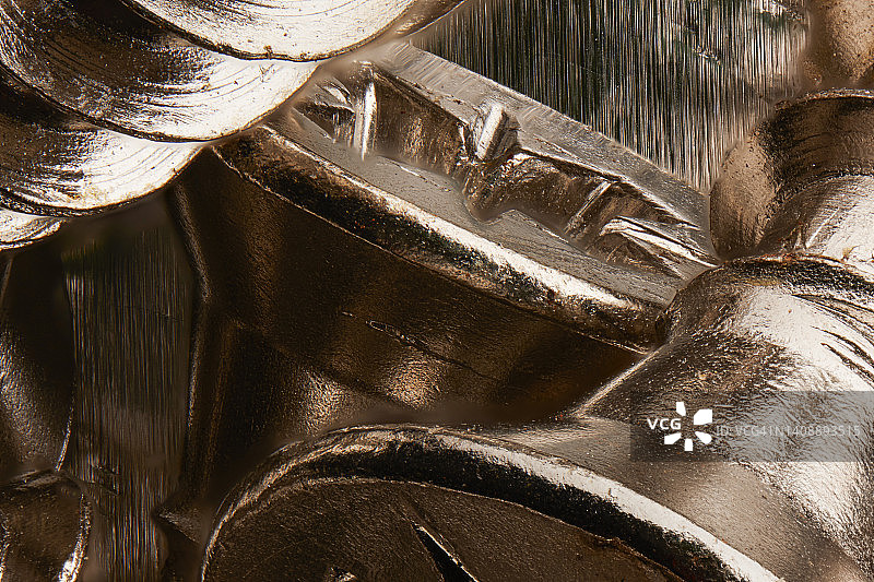 金属十字头螺钉的微距拍摄图片素材