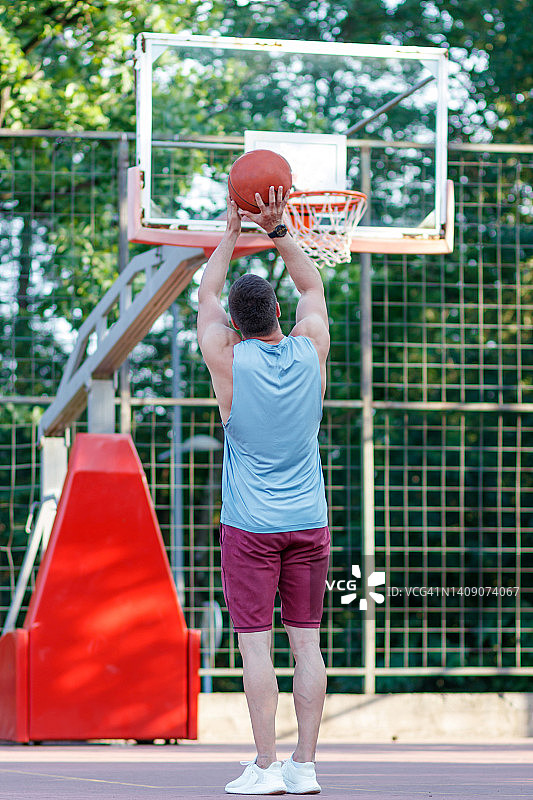 我投篮命中率百分之百！图片素材