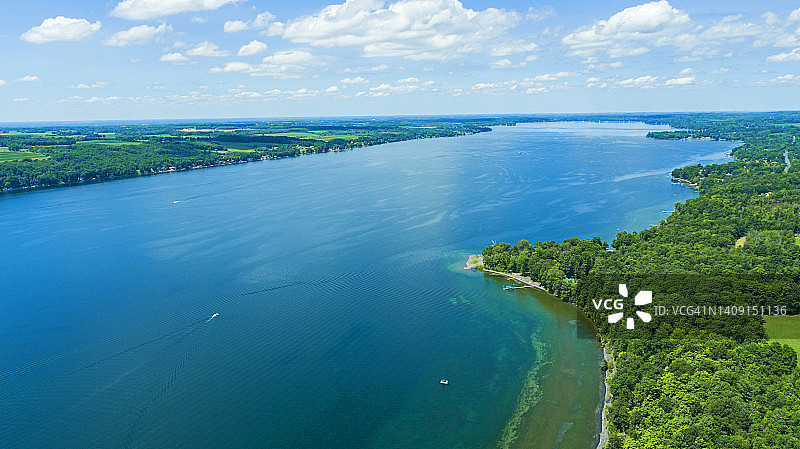 航拍芬格湖区图片素材